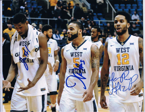 wvu basketball, jaysean paige autograph, tarik, phillip autograph, jonathan holton autograph