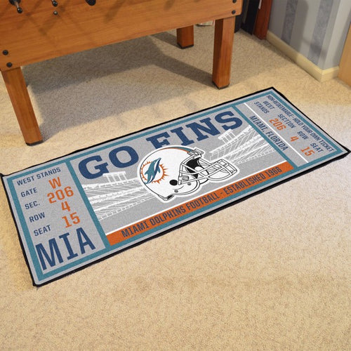 Miami Dolphins Football Ticket Runner