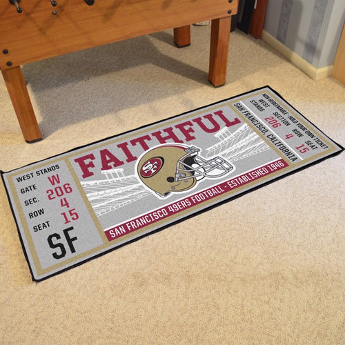 San Francisco 49ers Football Ticket Runner - 30