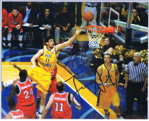 wvu basketball joe alexander autograph, alex ruoff autograph