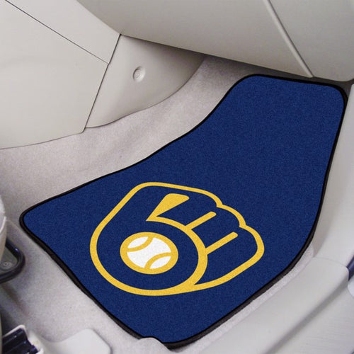 Milwaukee Brewers 2-piece Carpet Car Mats - 18