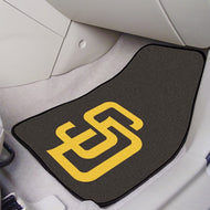 San Diego Padres 2-piece Carpet Car Mats - 18"x27"