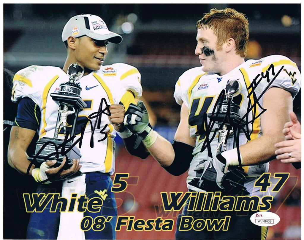 Pat White & Reed Williams Fiesta Bowl Champs Dual Signed Photo – Sports ...