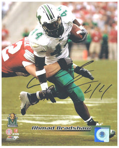 NCAA football memorabilia Ahmad Bradshaw Marshall University signed 8x10 photo from Sports Fanz