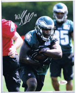wvu football, wendell smallwood autograph, philadelphia eagles, wendell smallwood signature