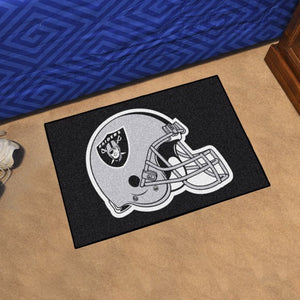 Las Vegas Raiders Helmet Starter Rug - 19"x30"