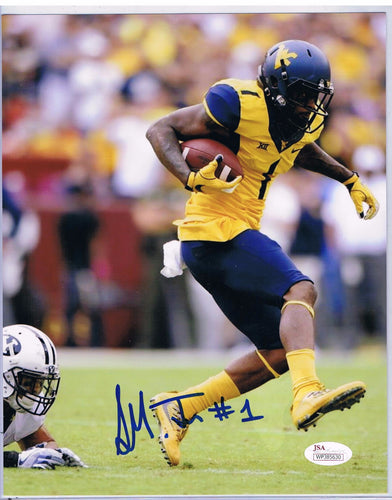 Shelton Gibson West Virginia Mountaineers Signed 8x10 Photo JSA