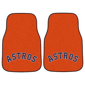 Houston Astros 2-piece Carpet Car Mats - 18"x27"