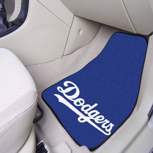 Los Angeles Dodgers Script 2-piece Carpet Car Mats - 18"x27"