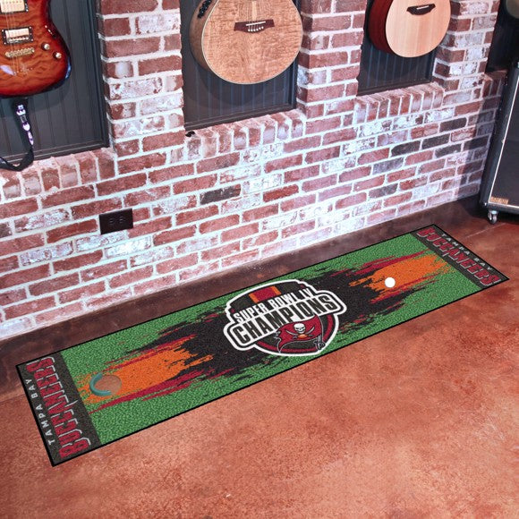 Tampa Bay Buccaneers Super Bowl 55 Champions Putting Green Mat -18