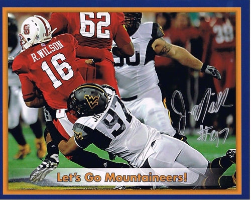 wvu football, julian miller autograph