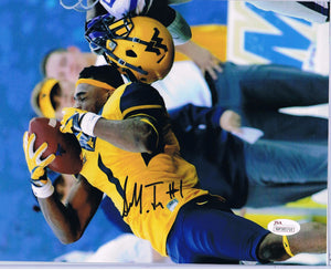 Shelton Gibson West Virginia Signed 8x10 Photo JSA NO HELMET