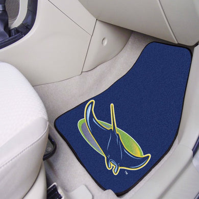 Tampa Bay Rays Retro Logo 2-piece Carpet Car Mats - 18