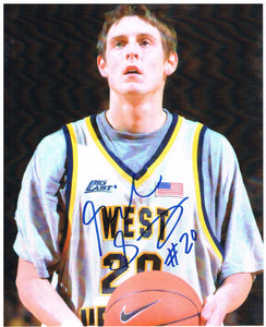 wvu basketball, mike gansey autograph