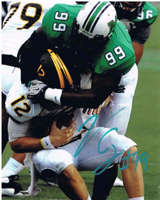 Vinny Curry Marshall Thundering Herd Signed 8x10 Photos