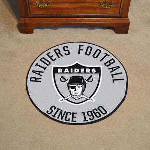 Las Vegas Raiders 12'' x 16'' Framed Circle Logo Print - Black