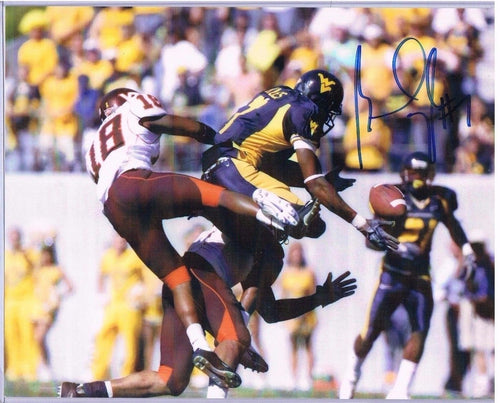 wvu football, brandon myles autograph