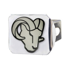 Los Angeles Rams Chrome Emblem on Chrome Hitch Cover