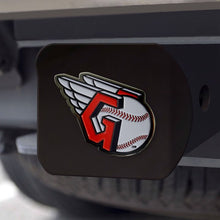 Cleveland Guardians Color Emblem On Black Hitch Cover