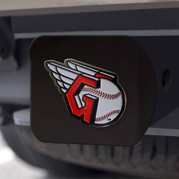 Cleveland Guardians Color Emblem On Black Hitch Cover