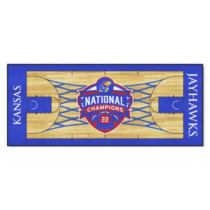 Kansas Jayhawks 2022 National Champions Basketball Court Runner - 30"x72"