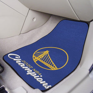 Golden State Warriors 2022 NBA Champions 2-pc Carpet Car Mat Set