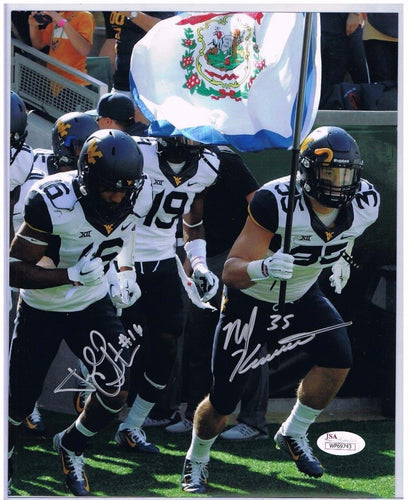 Nick Kwiatkoski & Terrell Chestnut West Virginia Football Dual Signed 8x10 Photo JSA