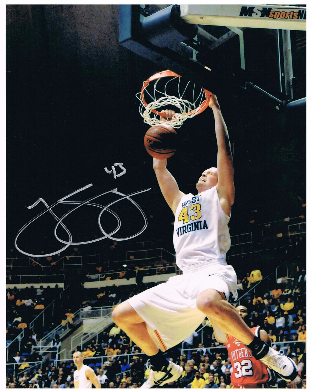 wvu basketball, jamie smalligan autograph
