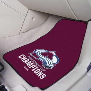 Colorado Avalanche 2022 Stanley Cup Champions 2-pc Carpet Car Mat Set