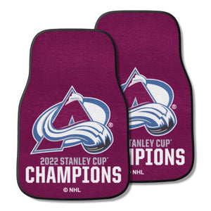 Colorado Avalanche 2022 Stanley Cup Champions 2-pc Carpet Car Mat Set