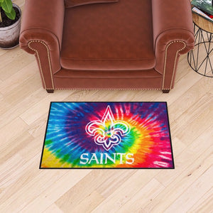 New Orleans Saints Tie Dye Starter Rug - 19"x30"