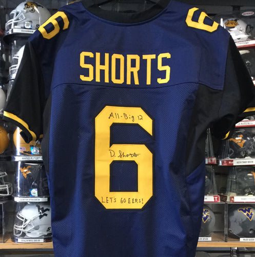 wvu football, daikiel shorts autograph