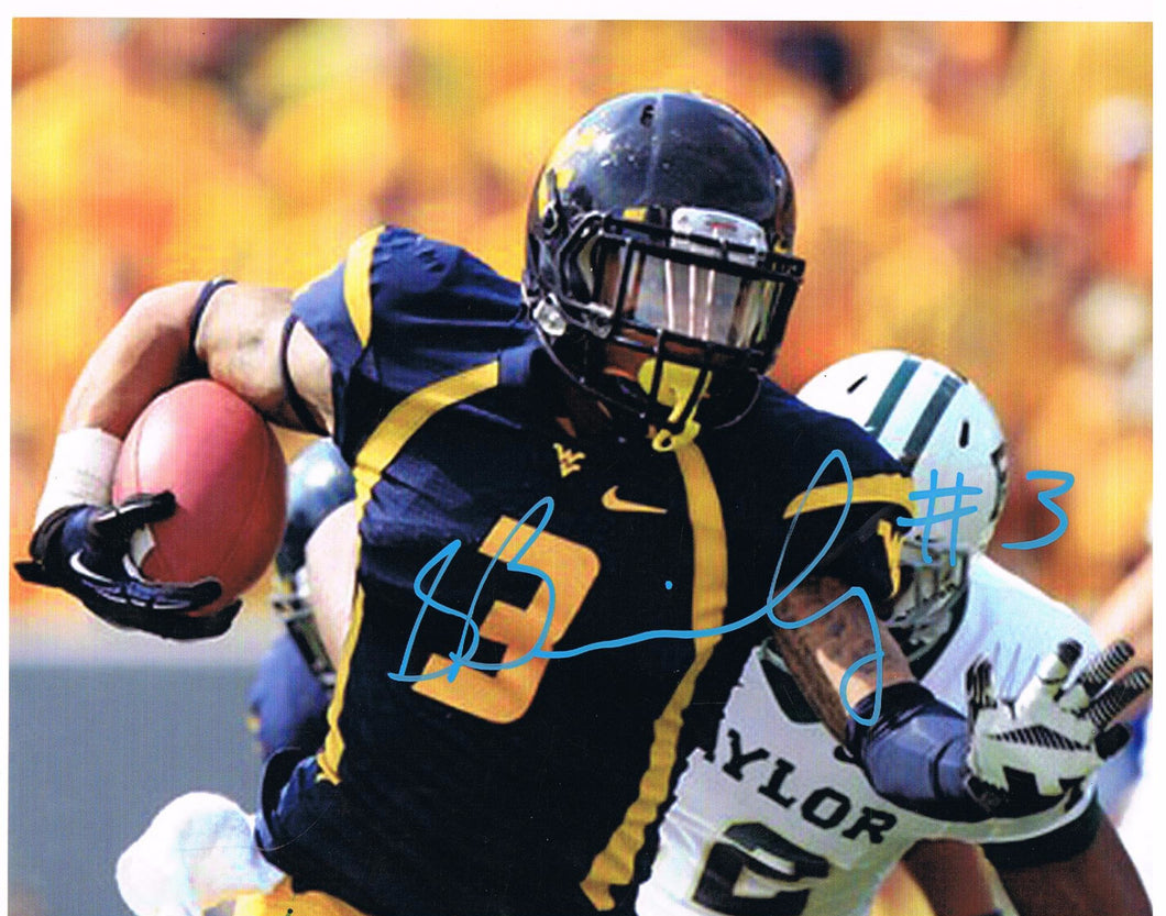 Stedman Bailey West Virginia Mountaineers Signed 8x10 Photos JSA