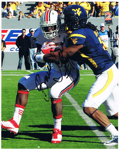 wvu football, bruce irvin autograph 