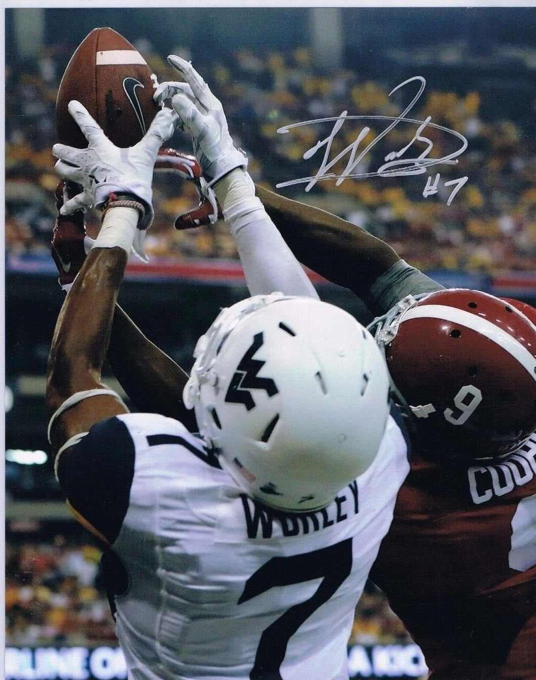 wvu football, daryl worley autograph