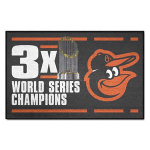 Baltimore Orioles 3x World Series Champs Starter Mat - 19"x30"