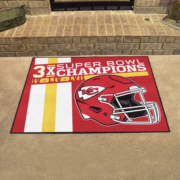 Kansas City Chiefs 3-Time Super Bowl Champions All-Star Mat 34