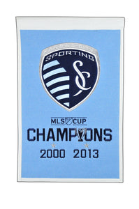 Sporting Kansas City MLS Champions Wool Banners - 14"x22"