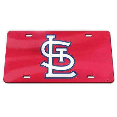 St. Louis Cardinals Red Chrome Acrylic License Plate