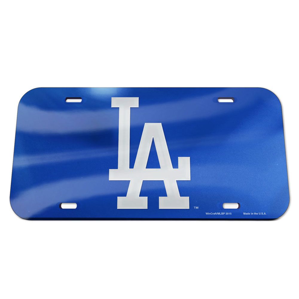 Los Angeles Dodgers Blue Chrome License Plate