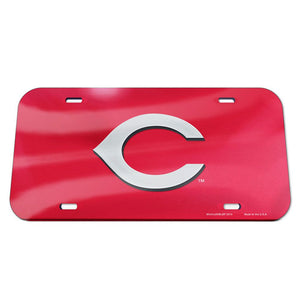 Cincinnati Reds Chrome Acrylic License Plate