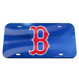 Boston Red Sox Blue Chrome Acrylic License Plate