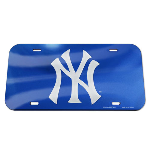 New York Yankees Blue Chrome Acrylic License Plate