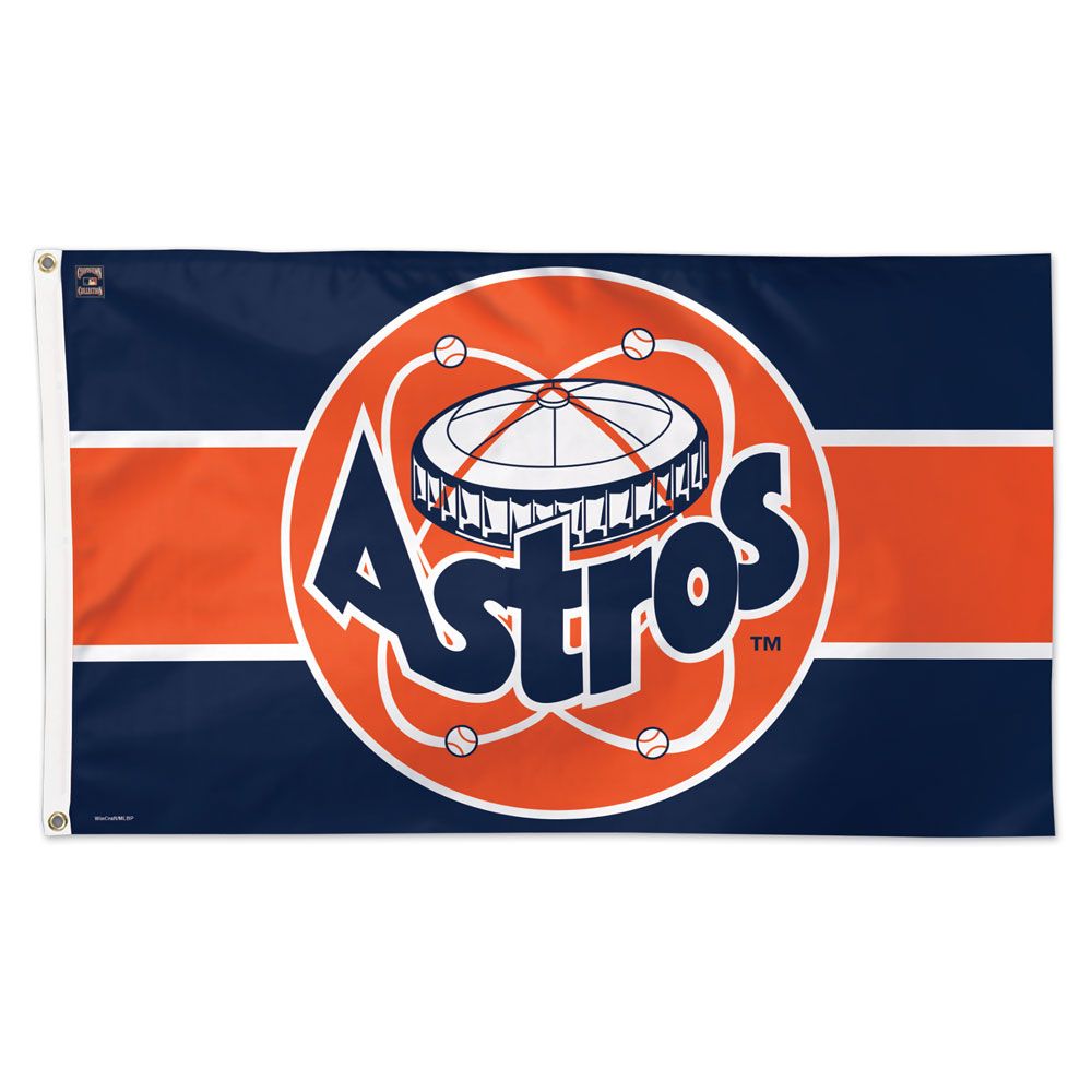 Houston Astros Cooperstown Logo Deluxe Flag - 3'x5'