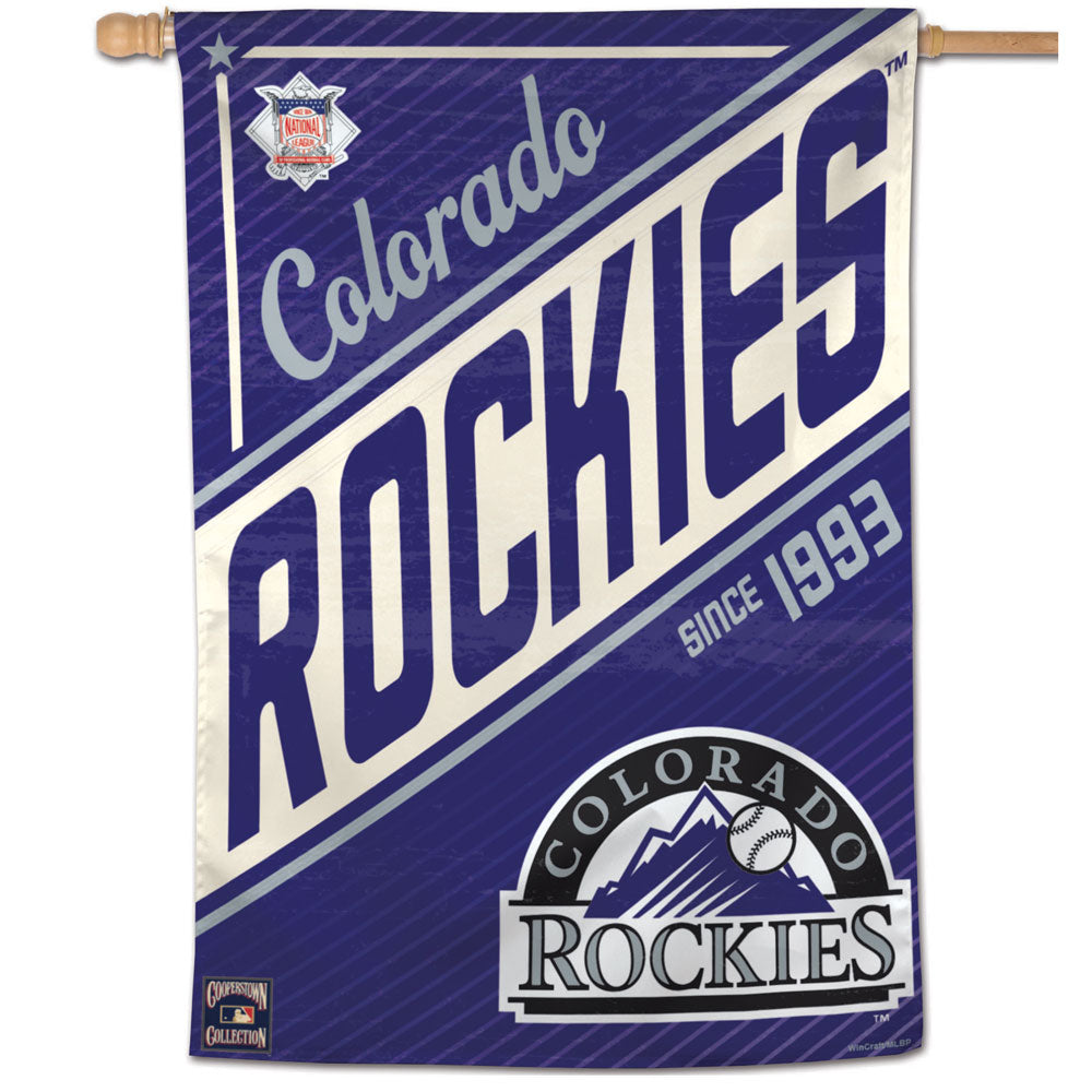 Colorado Rockies Cooperstown Vertical Flag - 28