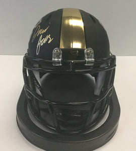 David Long West Virginia Mountaineers Signed Blackout Mini Helmet