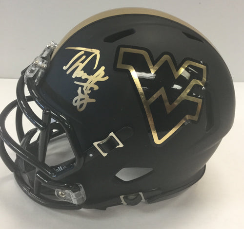 Trevon Wesco West Virginia Mountaineers signed mini helmet 