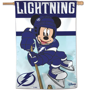 Tampa Bay Lightning Mickey Mouse Vertical Flag 28"x40"    