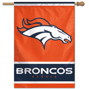Denver Broncos Wordmark Vertical Flag - 28"x40"