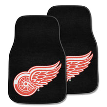 Detroit Red Wings 2-Piece Black Carpet Car Mats - 18"x27"